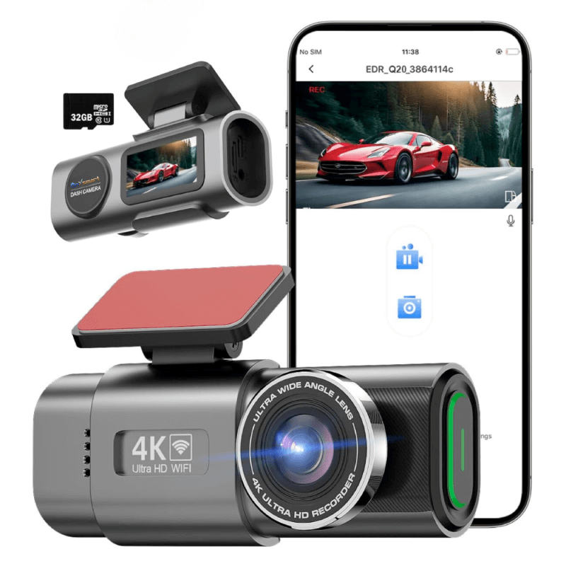 Camera auto DVR 4K+1080P