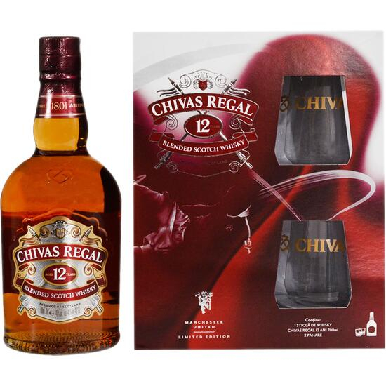 Chivas Regal 12 Ani cu 2 Pahare 40% 0.7L, [1]