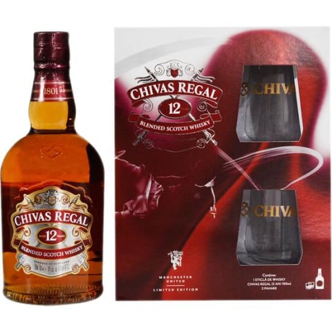 Spirits - Chivas Regal 12 Ani cu 2 Pahare 40% 0.7L,