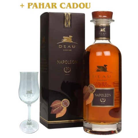 Cognac - Deau Cognac Napoleon Cigar Blend, 40%, 0.7L Pahar Cadou