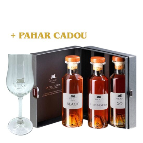 Cognac - Deau La Collection XO, BLACK, LOUIS MEMORY, 40%, 3X0.2L