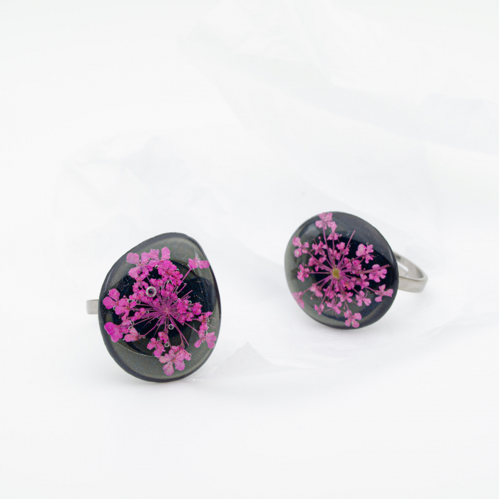 SPOT - Inel cu floare DacusCarota roz intens [3]