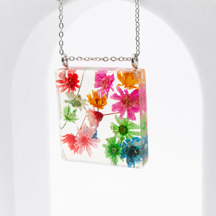 CURCUBEU - Colier cu flori naturale multicolore [7]
