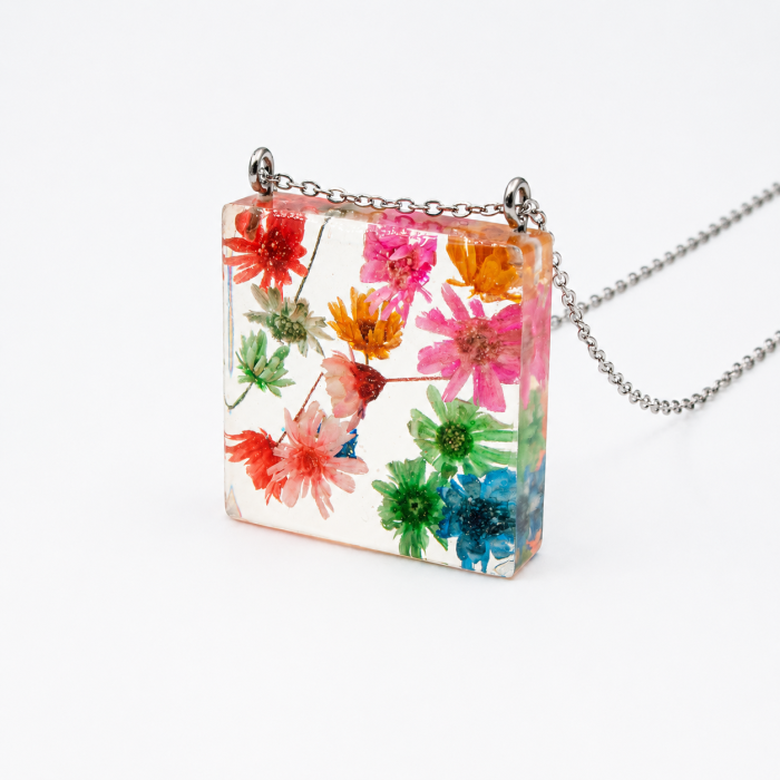 CURCUBEU - Colier cu flori naturale multicolore [6]