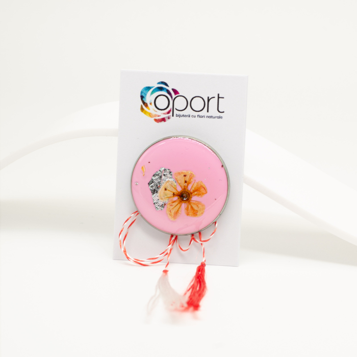 So Sweet - Mărțișor Bijuterie cu foiță din argint și floare de cireș [2]