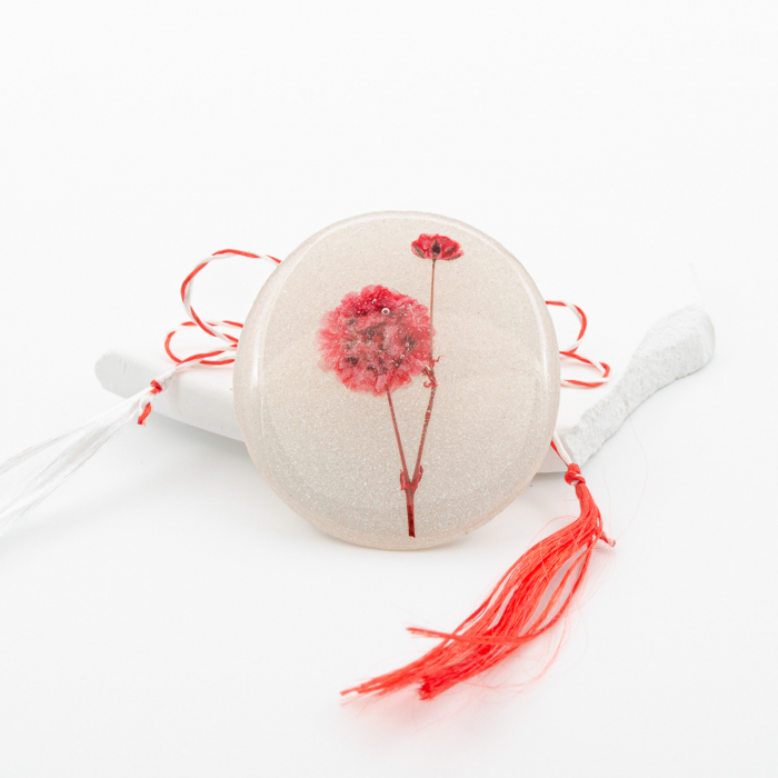 ESSENCE BLOOM - Felicitare cu Mărțișor bijuterie cu plante rosii [10]