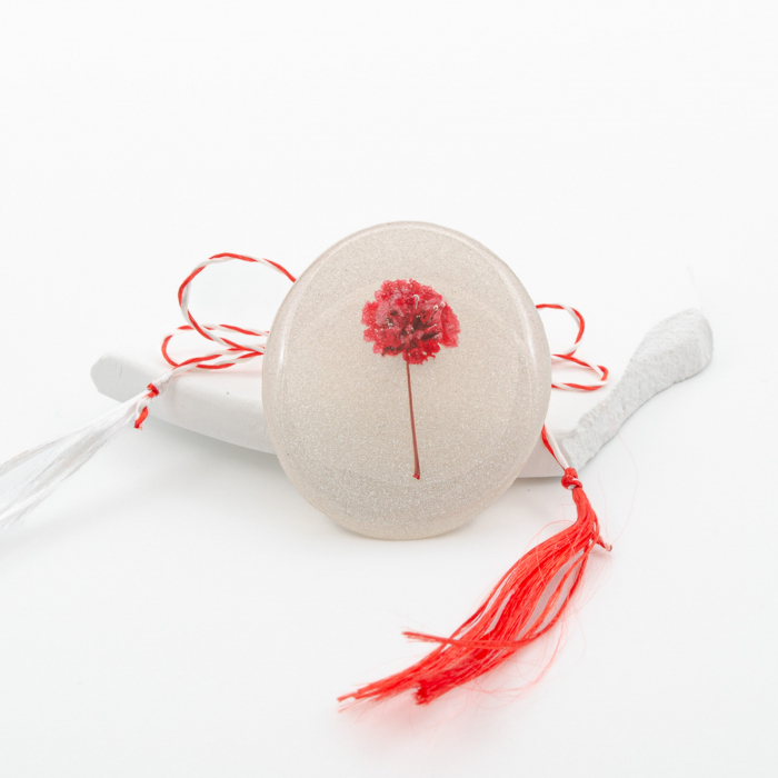 ESSENCE BLOOM - Felicitare cu Mărțișor bijuterie cu plante rosii [9]