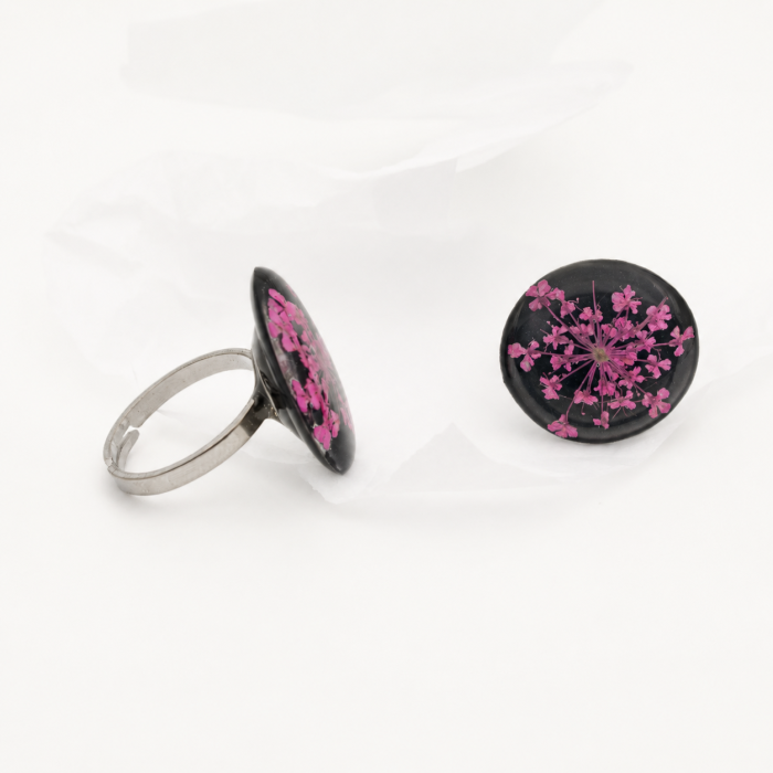 SPOT - Inel cu floare DacusCarota roz intens [3]