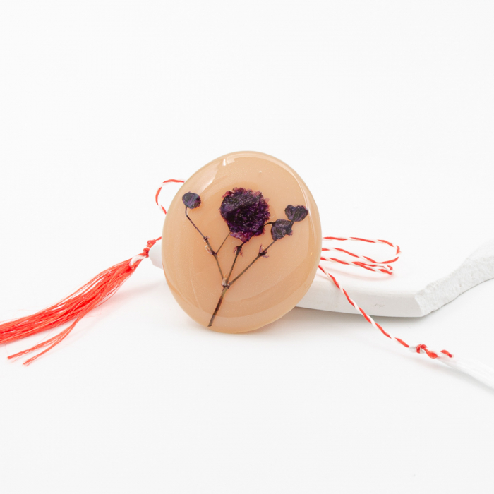 LATTE GO - Mărțișor pin cu imortele mov [4]