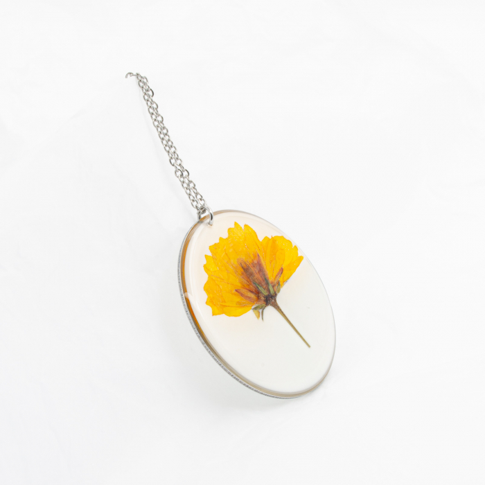 SUNLIGHT - Colier cu o floare naturala galben intens [2]