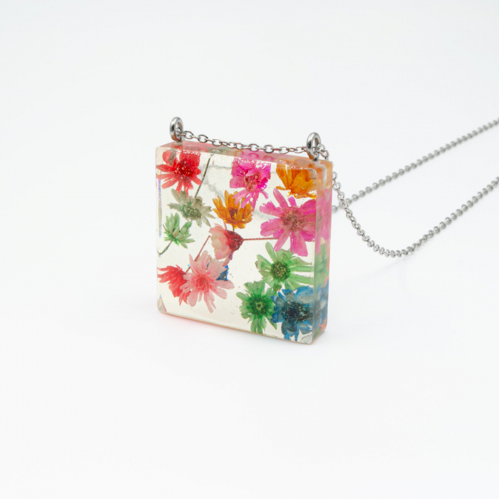 CURCUBEU - Colier cu flori naturale multicolore [1]