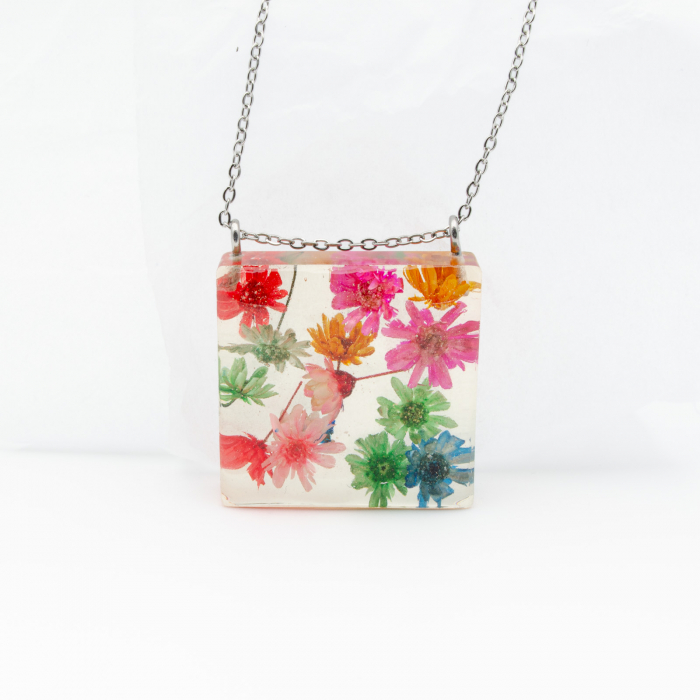 CURCUBEU - Colier cu flori naturale multicolore [7]