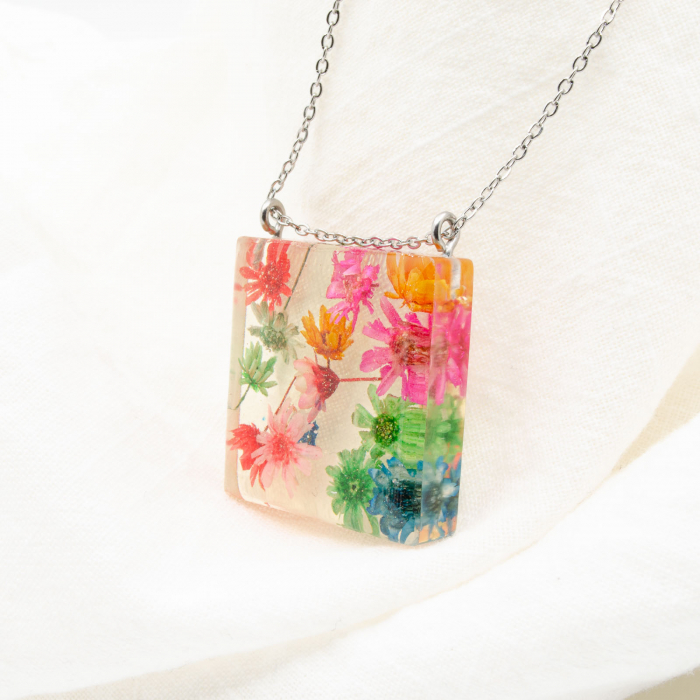 CURCUBEU - Colier cu flori naturale multicolore [5]