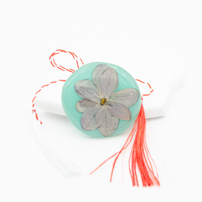 VIVID ENERGY - Felicitare cu Mărțișor bijuterie cu floare naturala de liliac [7]