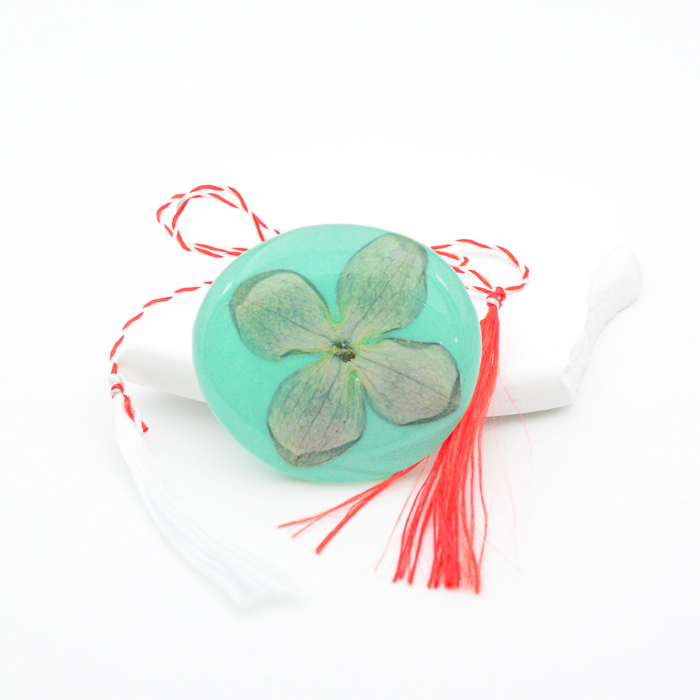 VIVID ENERGY - Felicitare cu Mărțișor bijuterie cu floare naturala de liliac [8]