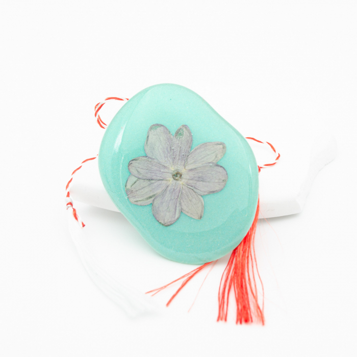 VIVID ENERGY - Felicitare cu Mărțișor bijuterie cu floare naturala de liliac [4]