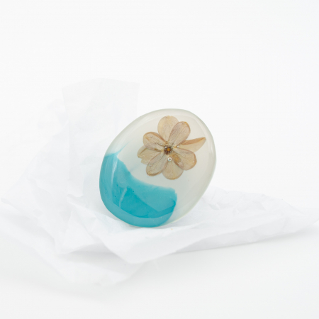 FLUID - Inel statement cu floare de liliac [1]