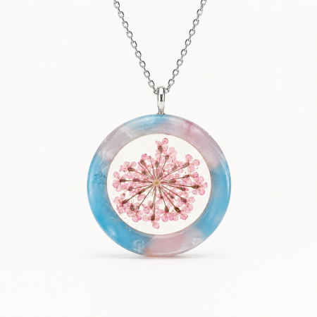 BUBBLEGUM - Colier cu floare naturală Dacus Carota [1]