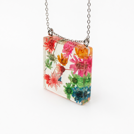 CURCUBEU - Colier cu flori naturale multicolore [3]