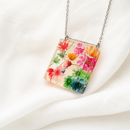 CURCUBEU - Colier cu flori naturale multicolore [4]
