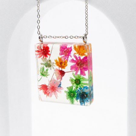 CURCUBEU - Colier cu flori naturale multicolore [6]