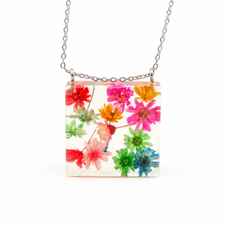 CURCUBEU - Colier cu flori naturale multicolore [7]