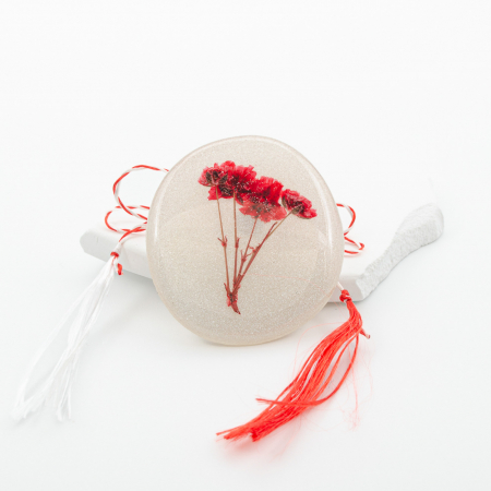 ESSENCE BLOOM - Felicitare cu Mărțișor bijuterie cu plante rosii [4]