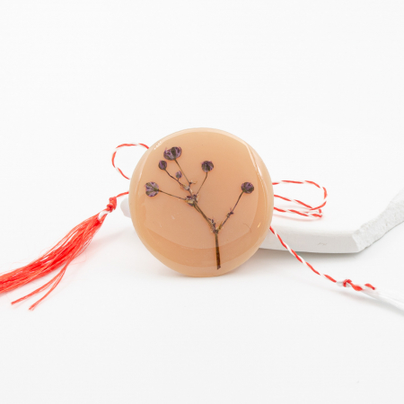 LATTE GO - Mărțișor pin cu imortele mov [6]