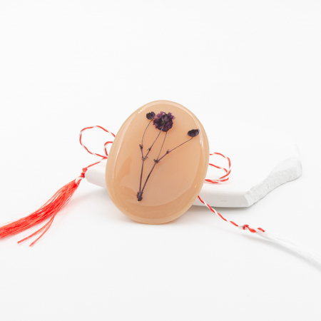 LATTE GO - Mărțișor pin cu imortele mov [10]