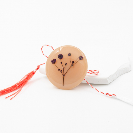 Mărțișoare - LATTE GO - Mărțișor pin cu imortele mov