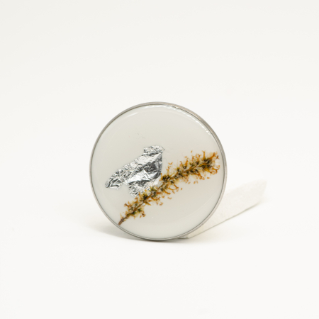 Escape - Mărțișor Bijuterie cu foiță de argint și detaliu organic [1]