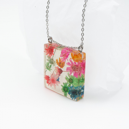 CURCUBEU - Colier cu flori naturale multicolore [5]