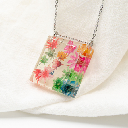 CURCUBEU - Colier cu flori naturale multicolore [3]