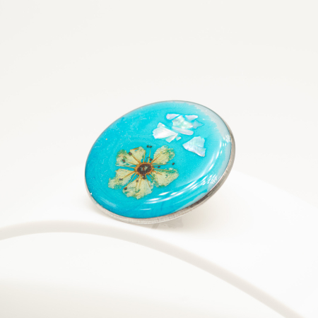 aqua - Mărțișor Bijuterie cu incuziuni de scoică sidef și floare de cireș [4]