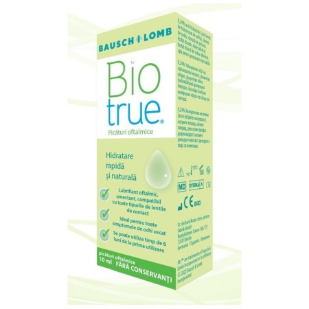 Biotrue Picaturi - Biotrue, picături oculare fără conservanți, 10 ml