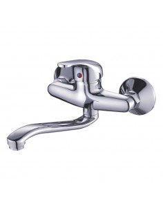 Baterii Sanitare - Baterie de bucatarie cu prindere perete-pipa medie-SanQ
