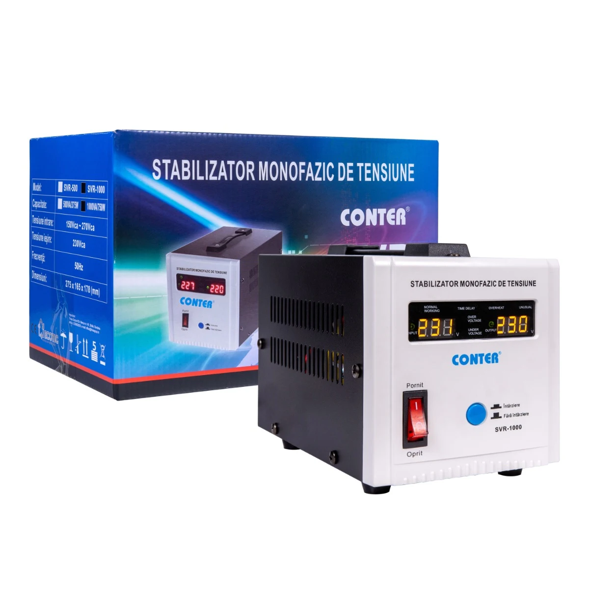 Accesorii centrale termice - Stabilizator de tensiune SVR 1000VA/750W