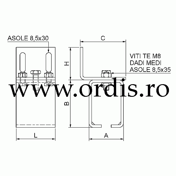 Consola de sustinere tip L pentru 920M [2]
