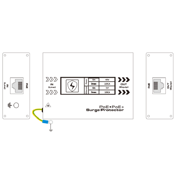 Dispozitiv de protectie retele ethernet gigabit cu suport PoE/POE+ [3]