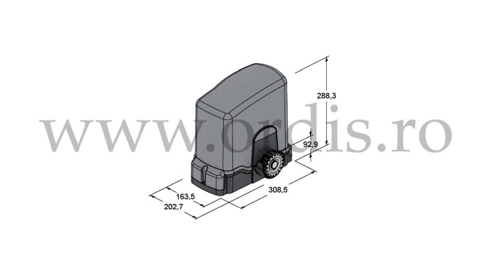 Kit automatizare poarta culisanta TAU T-ONE maxim 500 KG TAUKIT5 [3]
