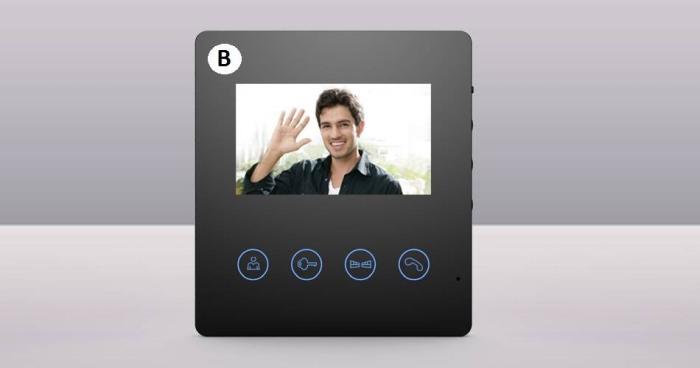 Kit videointerfon 1 familie cu monitor 4,3 " si suport tactil ( touchpad ) [3]