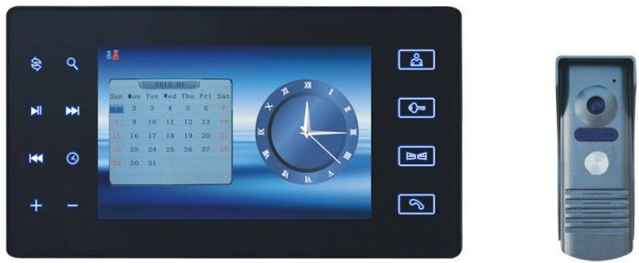 Kit videointerfon 1 familie cu monitor intern de 7" , touchpad , functie foto video cu memorare pe SD card [2]