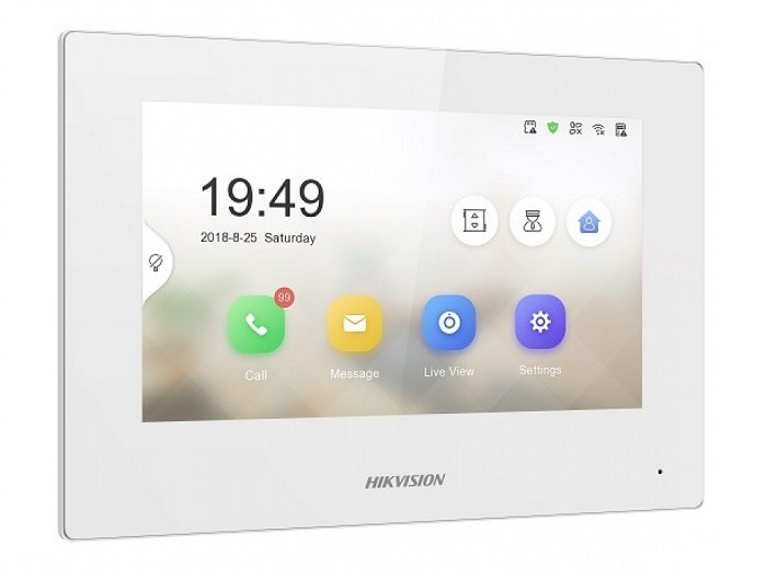 MONITOR HIKVISION 7" WIFI HD POE, ALB [1]