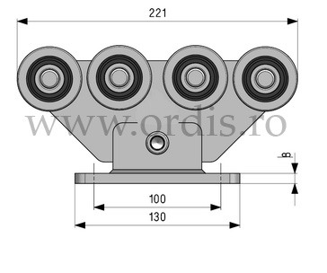 Set autoportant pentru porti in consola max 400Kg FIER NATURAL P70/5R-N-KIT [5]
