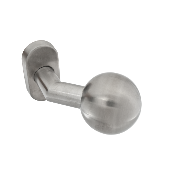 Set de clante din inox tubular cu maner fix in exterior YH-16I [2]