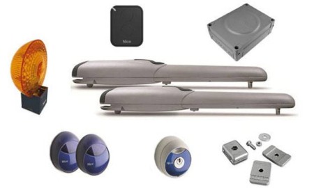 Automatizari porti batante - Kit Nice WINGOKIT 5024 WINGO5024KCE pentru porti batante cu canaturi pana la 3.5m,montare externa.