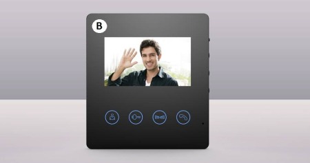 Kit videointerfon 1 familie cu monitor 4,3 " si suport tactil ( touchpad ) [2]