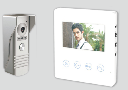 Kituri interfonie video si audio DIY - Kit videointerfon 1 familie cu monitor intern de 4.3"