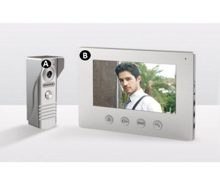 Kituri interfonie video si audio DIY - Kit videointerfon 1 familie cu monitor intern de 7"
