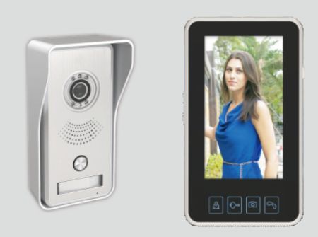 Videointerfonie si Interfonie audio - Kit videointerfon Wireless 2.4GHz cu monitor touch mobil de 4.3"